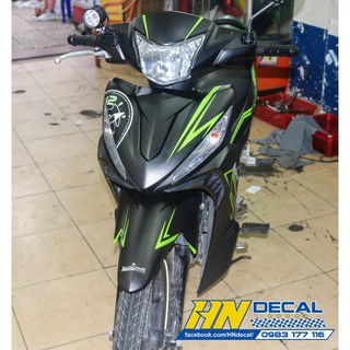 Tem Trùm Wave RSX Đen Chỉ Xanh Đồng Hồ