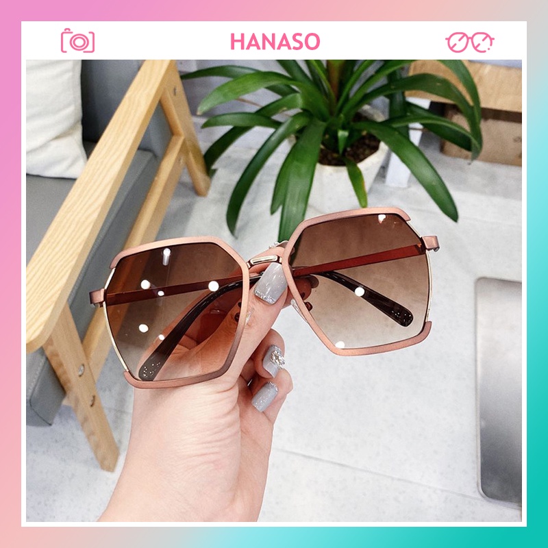 Kính mát nữ chống tia UV phong cách Hàn Quốc thời trang cao cấp đẹp sang trọng giá rẻ HANASO 051