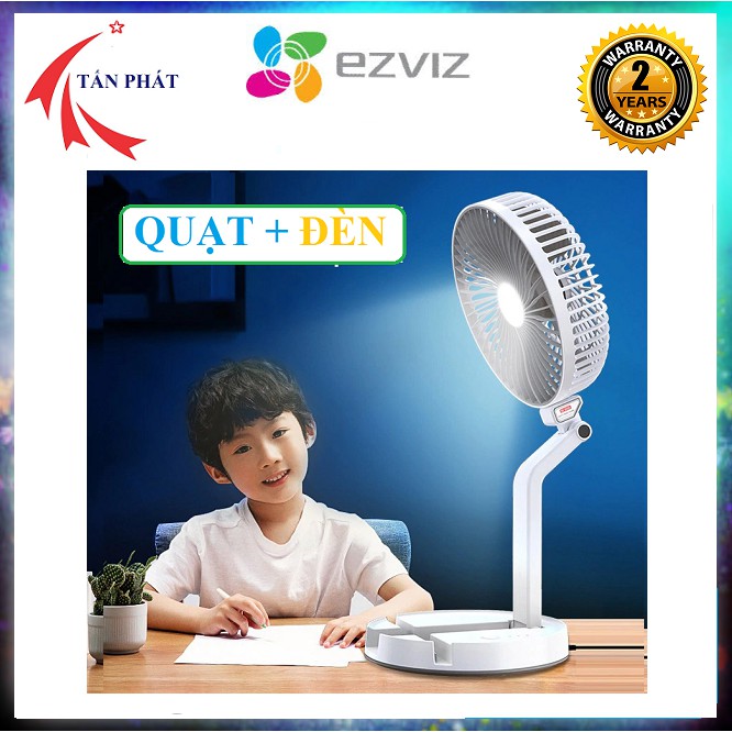 Quạt Tích Điện FOLDING FAN Gấp Gọn, Du Lịch, có đèn chiếu sáng khi mất điện - Bảo Hành 6 Tháng | BigBuy360 - bigbuy360.vn