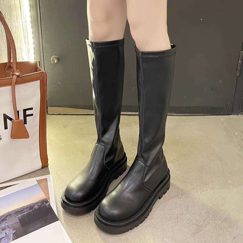 MÃ B024 -(SẴN SIZE CÓ THỂ ĐẶT HÀNG) Boot đùi dáng mona mềm 42cm - đế5cm có 2 màu đen trắng(ảnh thật shop chụp) | BigBuy360 - bigbuy360.vn
