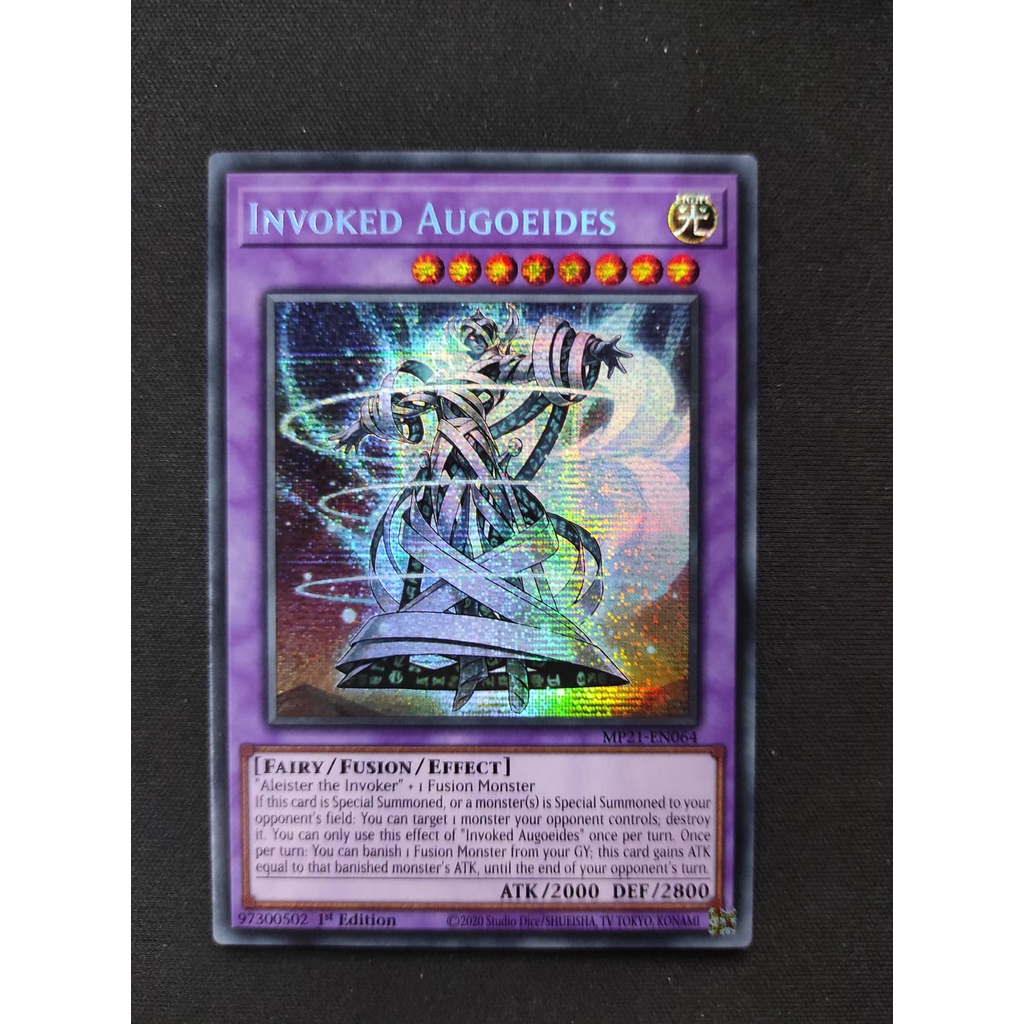 (YGO-TCG)1 lá thẻ bài Invoked Augoeides - MP21-EN064 - Prismatic Secret Rare