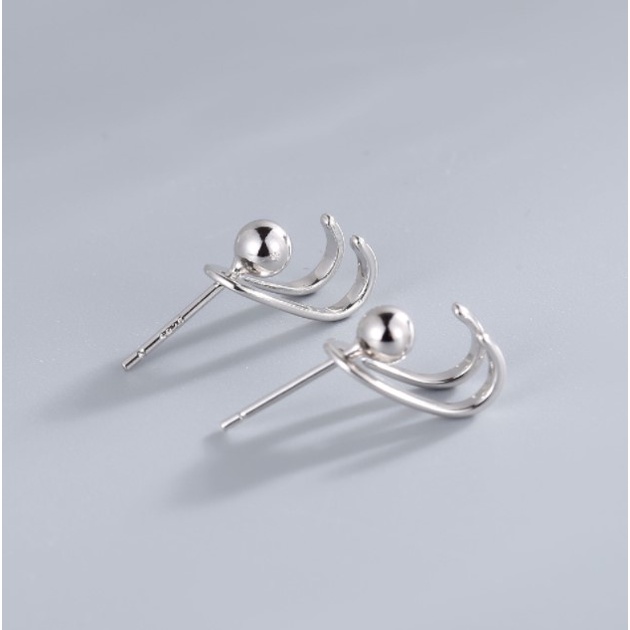 Khuyên tai nữ mạ bạc 925 cao cấp không gỉ chính hãng thời trang CINLA KT003