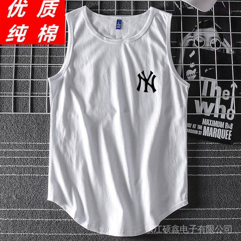 Áo Thun Sát Nách 100% Cotton Dáng Rộng Phong Cách Thể Thao Cho Nam