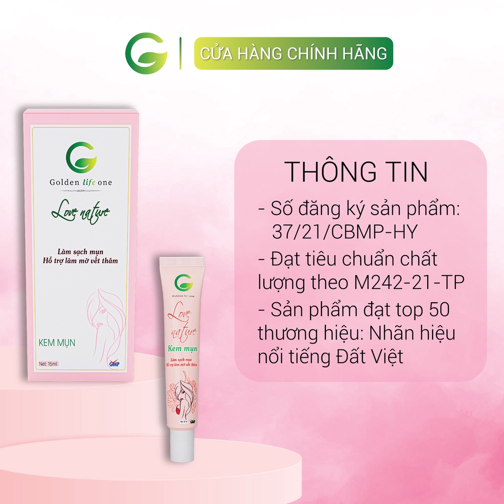 Kem mụn Love Nature giúp giảm mụn mờ thâm 15g