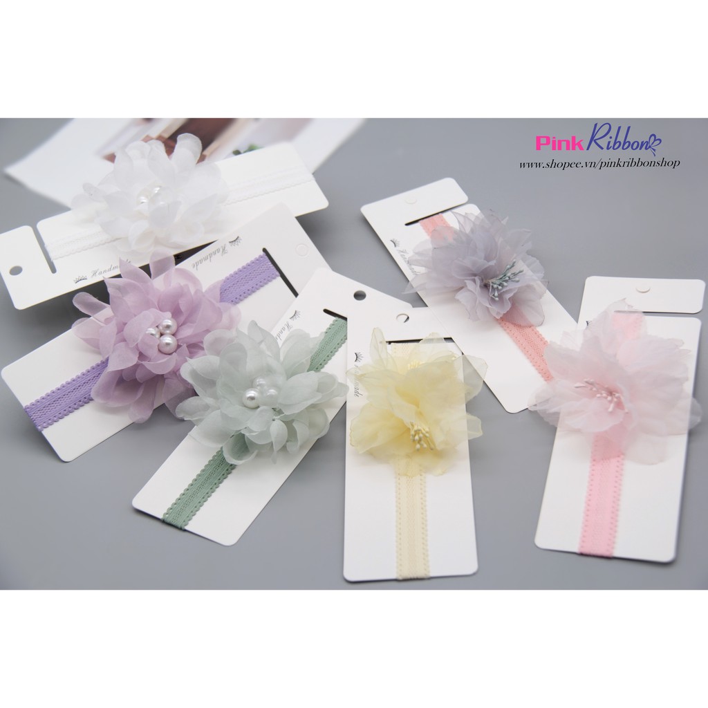 SET 2M - Thun băng đô ren lưới 1.7cm làm băng đô trẻ em