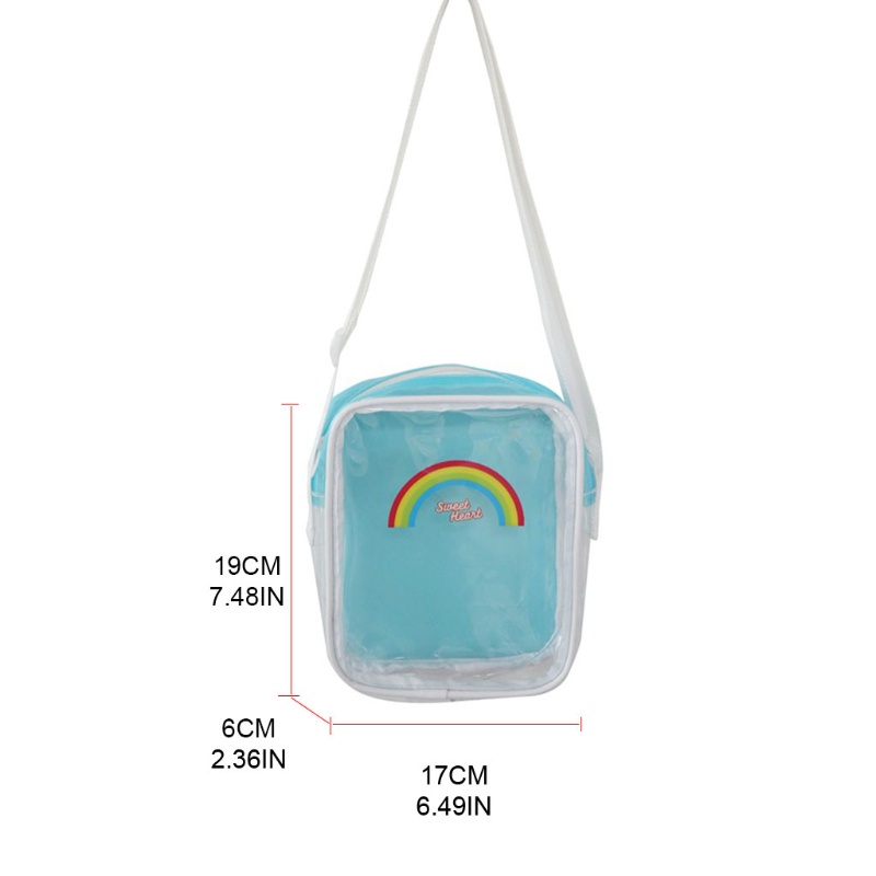 Túi Đeo Chéo Mini Bằng PVC Trong Suốt Dễ Thương Cho Nữ