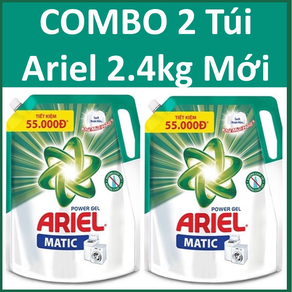 COMBO 2 túi nước giặt Ariel Nắng mai 2.4kg