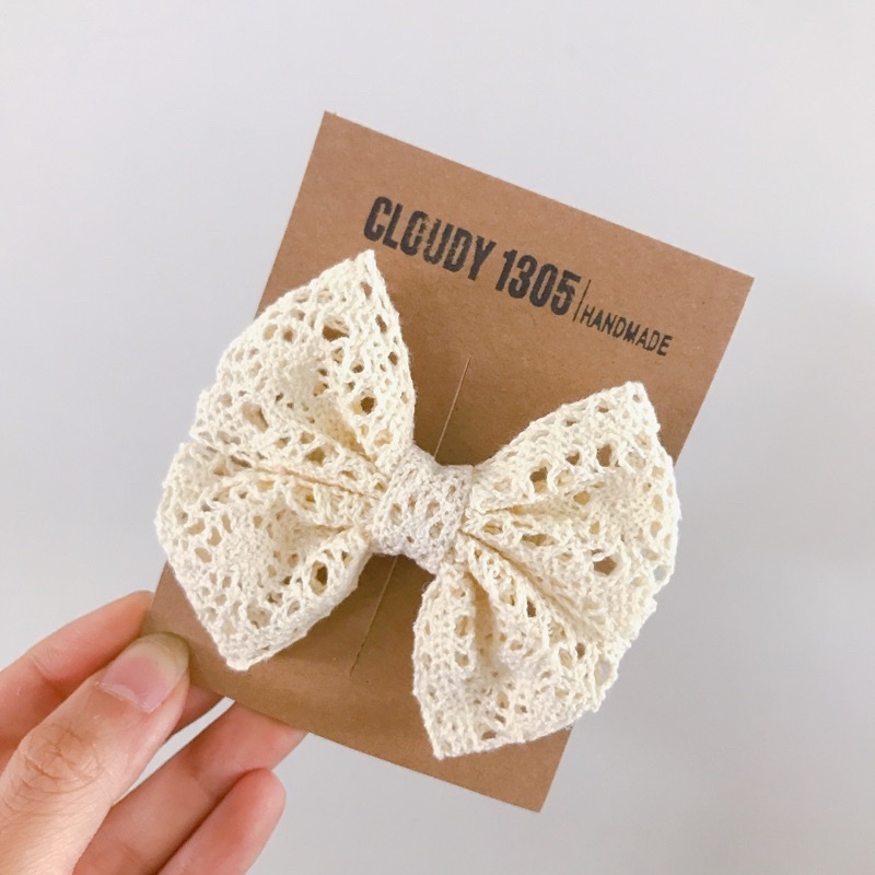 Kẹp tóc ren Hàn Quốc cho bé và mẹ đeo couple