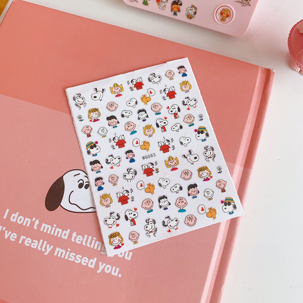 Sticker dán móng tay, airpod, sổ tay Ulzzang xinh xắn hình Snoopy cute