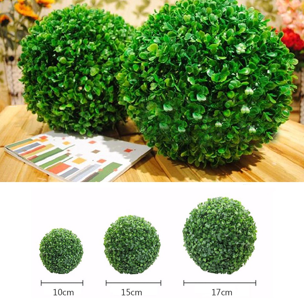 MXMIO Hanging Leave Ball Green Artificial Plant Grass Ball Party Yard Simulate Plastic Home Hotel Garden Decoration