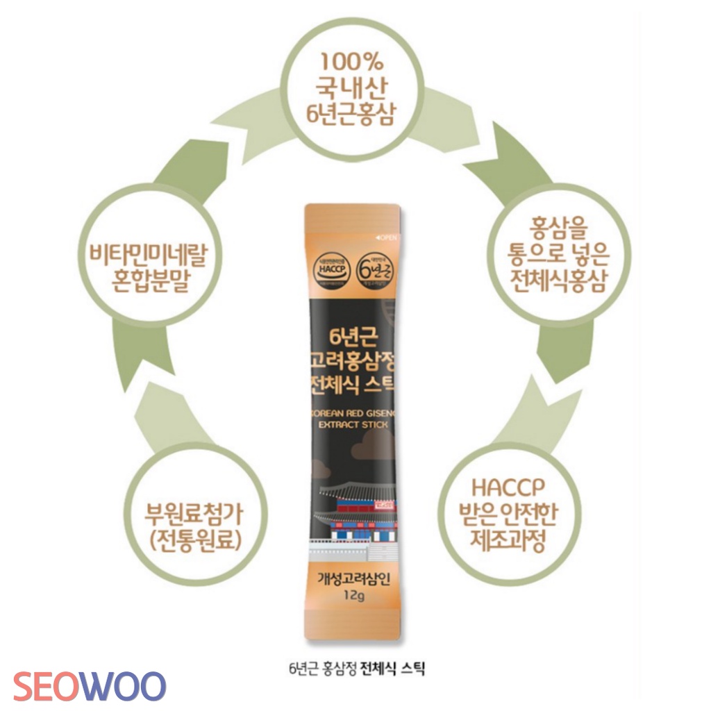 Tinh chất hồng sâm Goryo  6 năm – Korea Red Gingseng Extract Stick / Hộp 30 gói