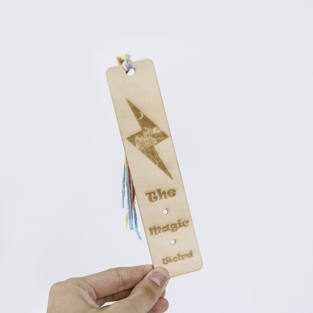 Harry Portter Bookmark gỗ chặn sách handmade in hình dễ thương (nhiều hình) - quà tặng giáng sinh