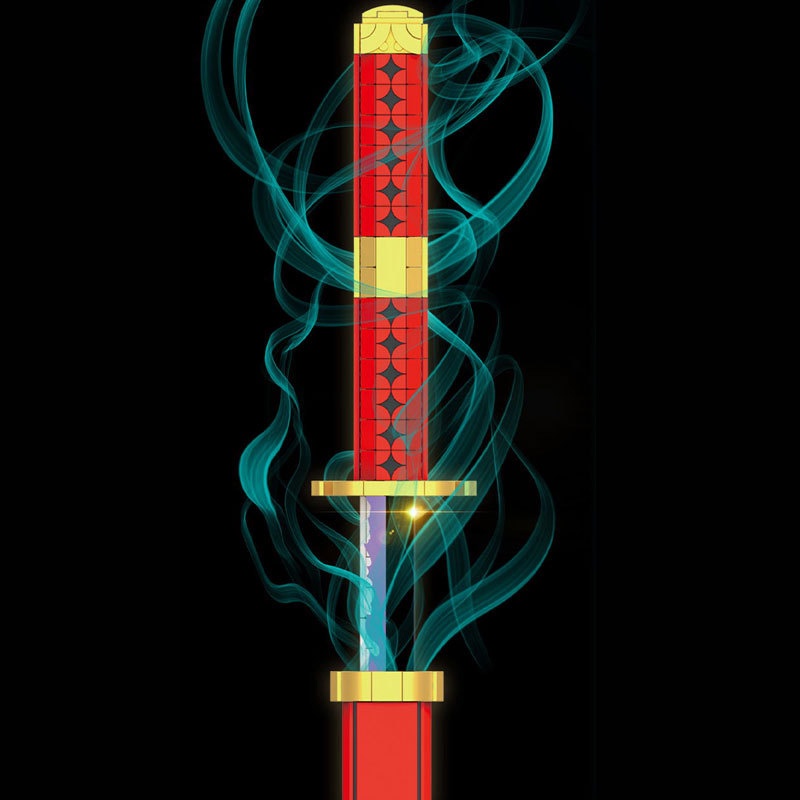 Đồ chơi Lắp ráp kiếm nhựa One Pieces Zoro Sandai Kitetsu Samurai  Katana Building Blocks Wado Ichimonji DK1508 1509