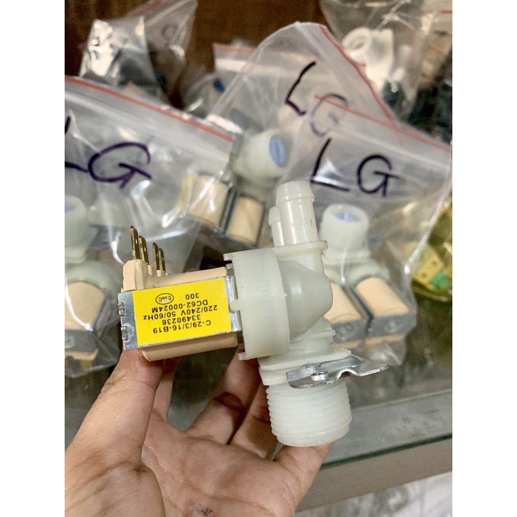 Van cấp nước đôi máy giặt LG 220V- Rơ le cấp nước đôi máy giặt LG Hàng Zin Chính Hãng