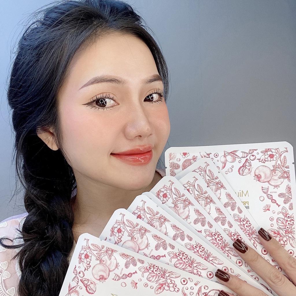 Mặt nạ chống lão hóa dưỡng trắng da LÁNYBEAU MiungLab Premium Anti-Aging & Whitening Biocell Mask Sheet - Mask Biocell
