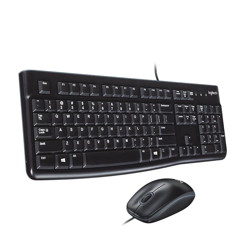 Bộ Bàn phím Và Chuột Có Dây Logitech MK120 - Hàng Chính Hãng