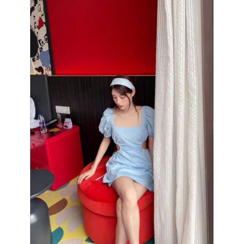 (L233) Đầm cổ vuông hở lưng cách điệu hàng order (có ảnh thật và bảng size ở cuối) | BigBuy360 - bigbuy360.vn