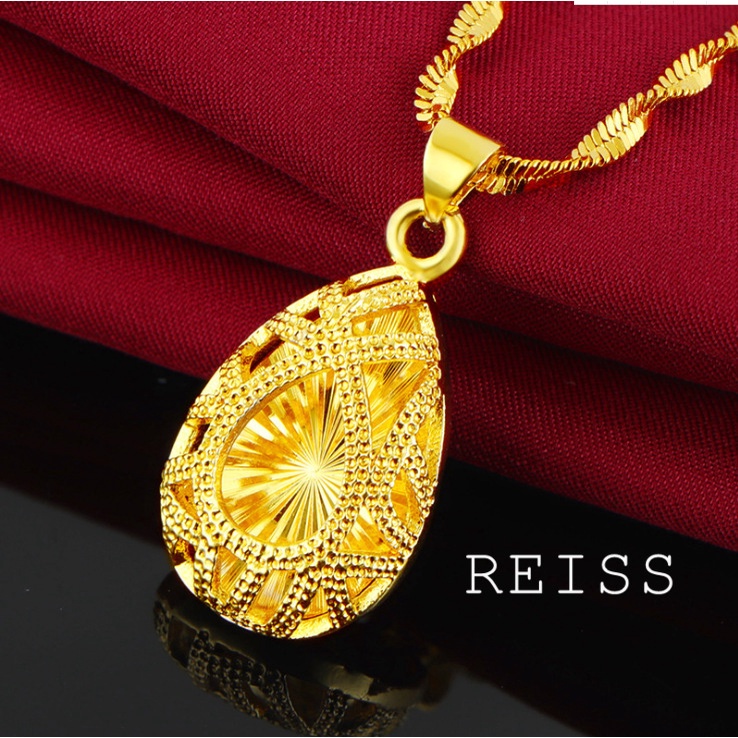 Vòng cổ Vàng 24K Hình Giọt Nước 100% Chính Hãng Cho Nữ