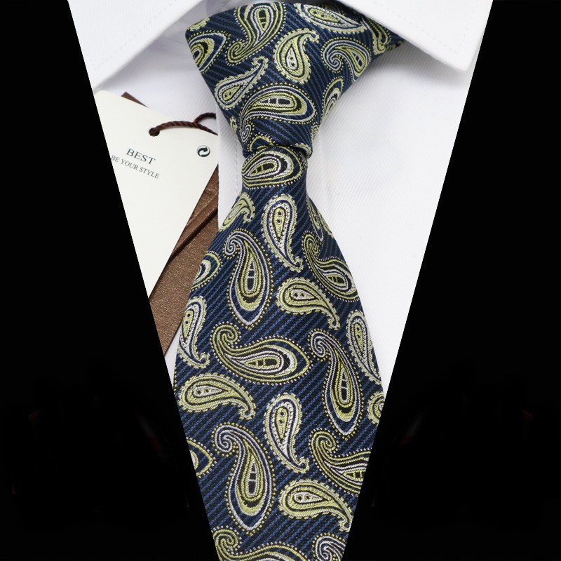 Cà Vạt Nam 8Cm Họa Tiết Paisley Phong Cách Doanh Nhân Mới