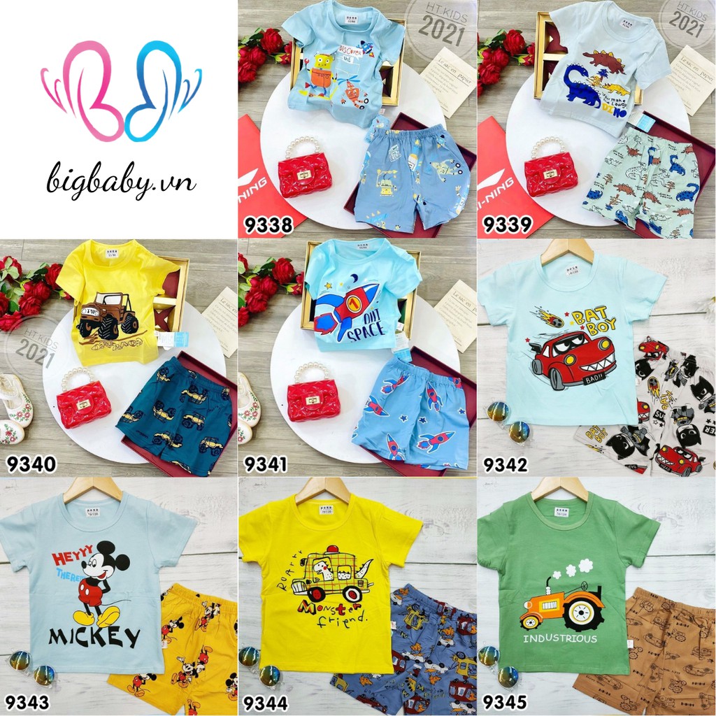 Bộ Ngắn Tay Bé Trai Nhiều Mẫu Có Size Cho Bé Từ 17-33KG