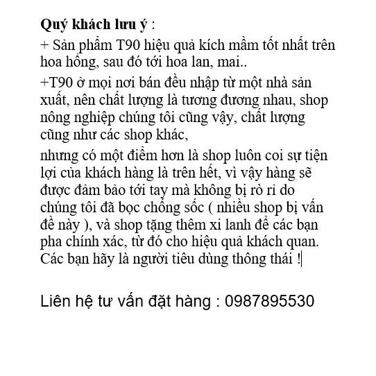 Kích mầm T90, kích mầm cho hoa hồng, bôi trực tiếp