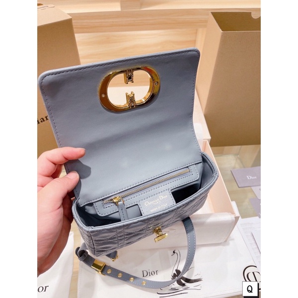 Túi xách Diỏr caro sz 20 hàng order xưởng sẵn ship màu trắng