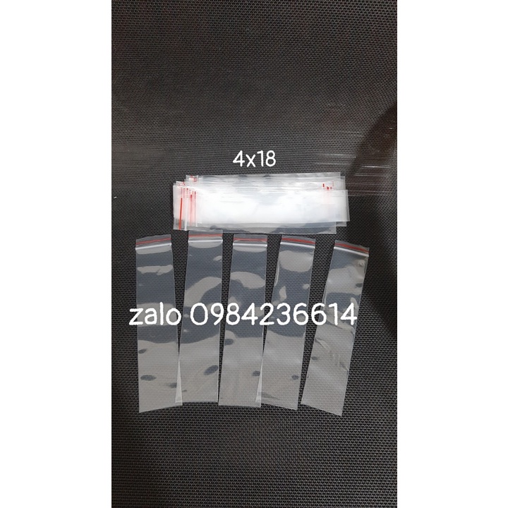 100g túi zip 4x18 viền đỏ