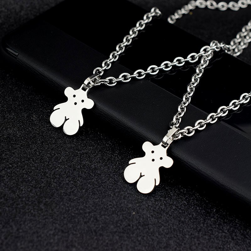 Dây chuyền nam nữ mặt hình gấu siêu cute