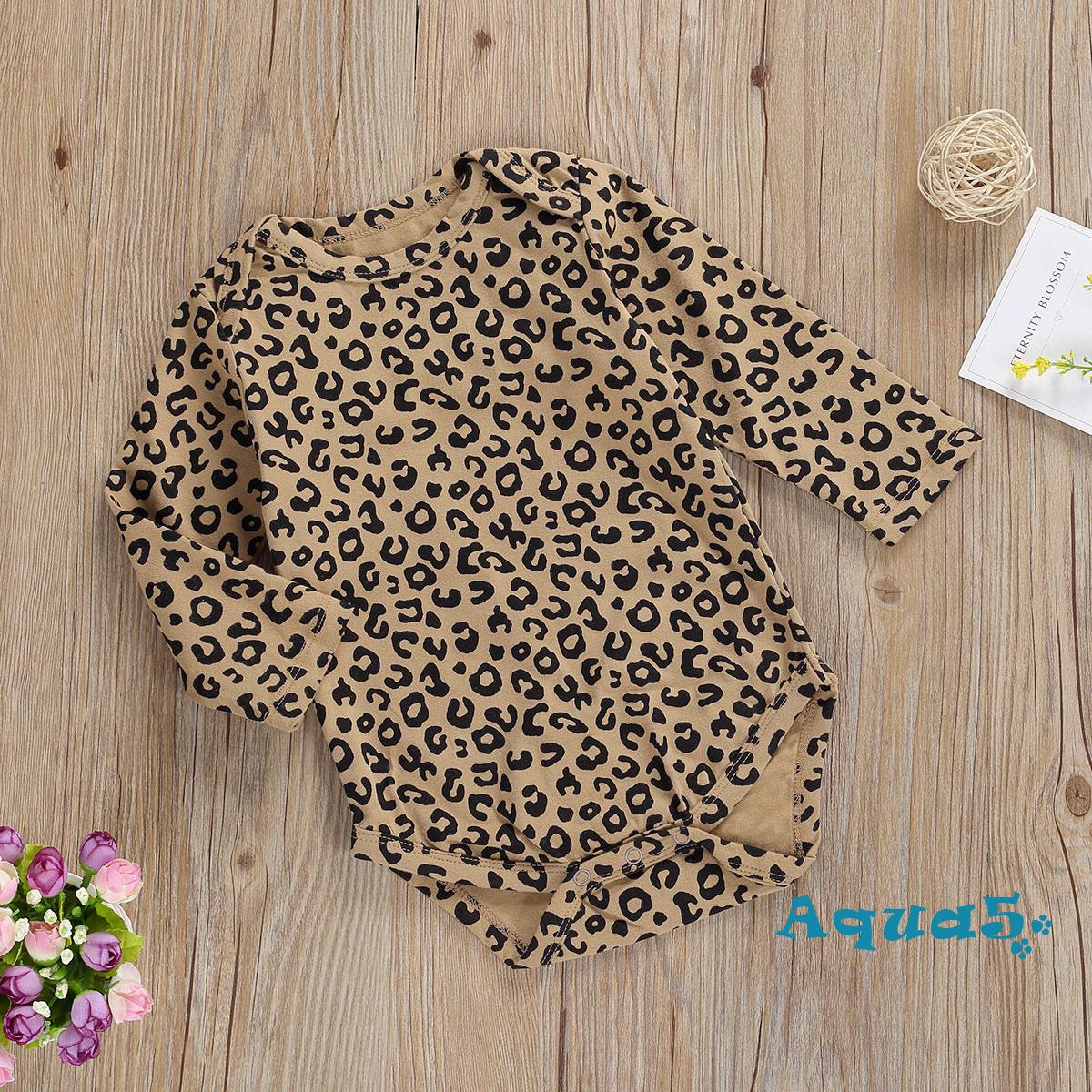 Jumpsuit Cổ Tròn Hoạ Tiết Da Báo / Ngựa Vằn Cho Bé 3-24 Tháng