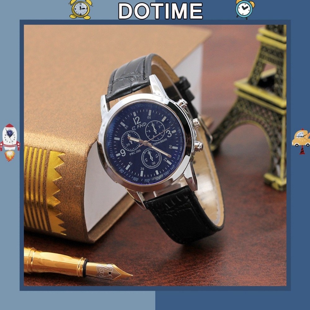Đồng hồ nam Dotime dây da thiết kế cao cấp sang trọng ZO101 | BigBuy360 - bigbuy360.vn