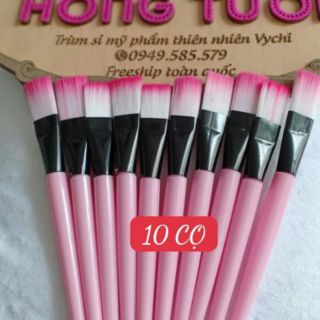 Combo 100 cọ quét mặt nạ cán hồng.