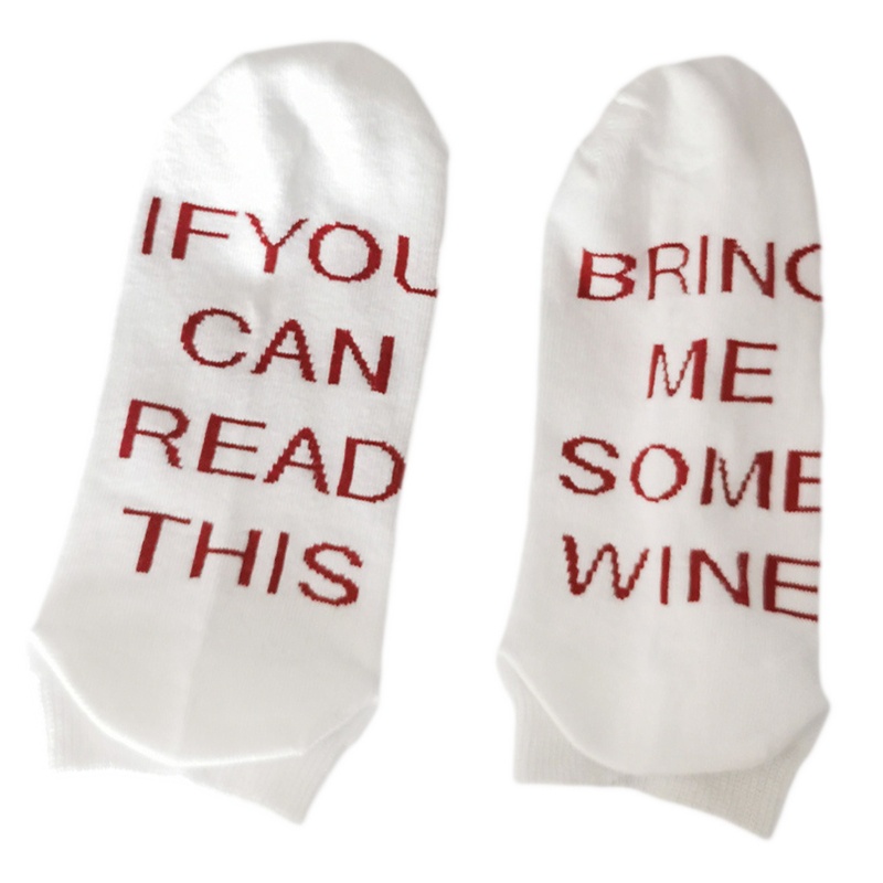 Xiangbao Vớ Cotton Unisex In Chữ If You Can Read This Bring Me Coffee Vui Nhộn Mới Lạ