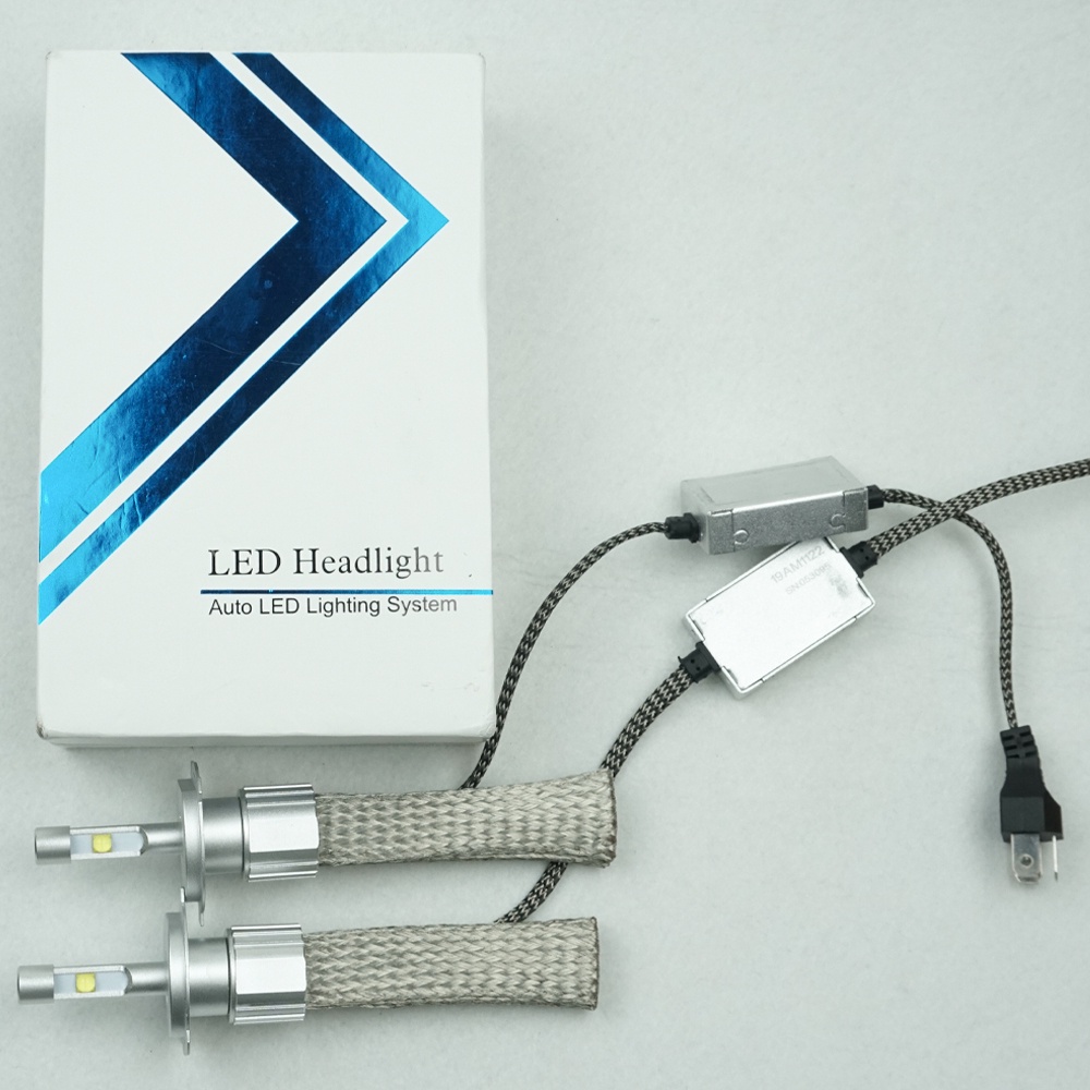 Đèn pha led ô tô siêu sáng công nghệ Led Cree XHP H1 H4 H7 H11 HB3 9005 HB4 9006 điện 12V