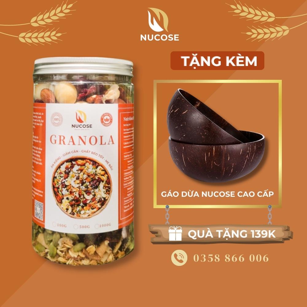 Ngũ cốc Granola ăn kiêng hạt dinh dưỡng mix, ngũ cốc bà bầu siêu hạt không đường Nucose
