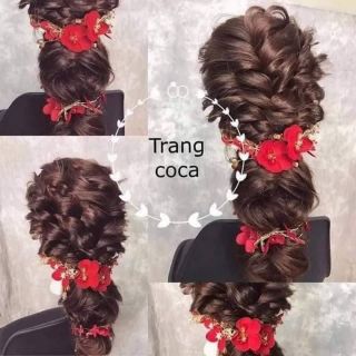 Cặp cài hoa cô dâu xinh