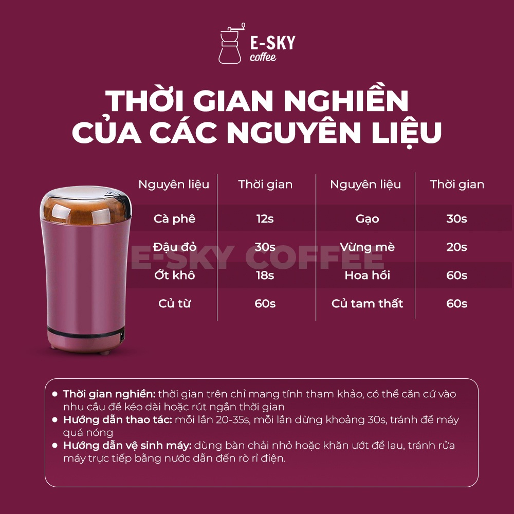 Máy xay cafe bột ngũ cốc THUHA nhỏ gọn tiện lợi đa năng nghiền hạt tiêu, hạt khô, siêu mịn, siêu nhanh