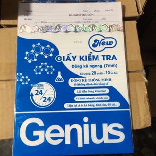 giấy kiểm tra - giấy kẻ ngang + giấy ôly