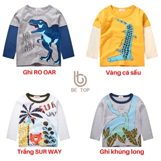 Áo dài tay bé trai BETOP xuất khẩu - chất cotton 100%