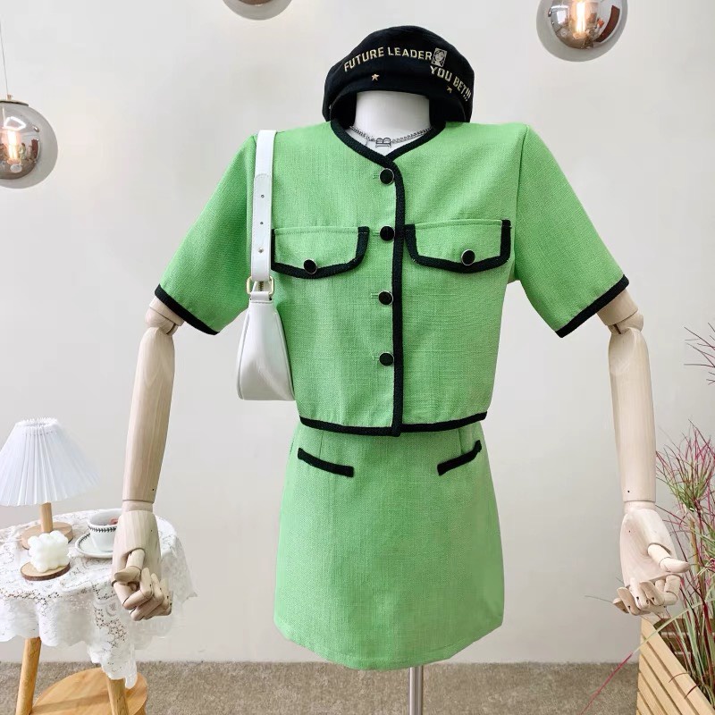 SET ÁO + CHÂN VÁY TÚI VIỀN (B1089)