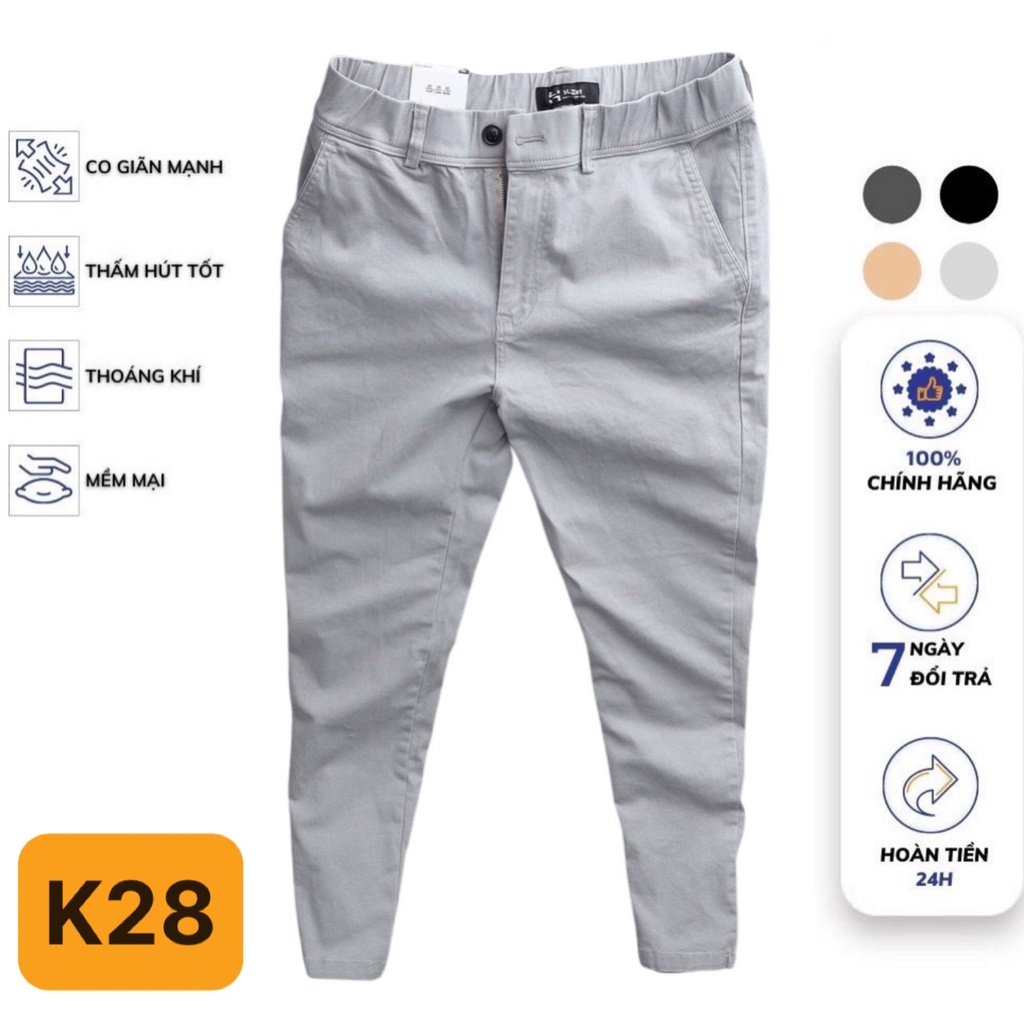 [QUẦN JOGGER - QUẦN KAKI CẠP CHUN CO DÃN CẤP CHẤT VẢI KAKI FROM ÔM DÁNG CHUẨN MEN K28