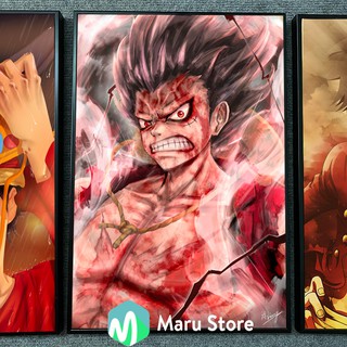 Tranh Luffy Trong Trạng Thái Gear 3, Chất Liệu Vải Canvas, Hiện Đại