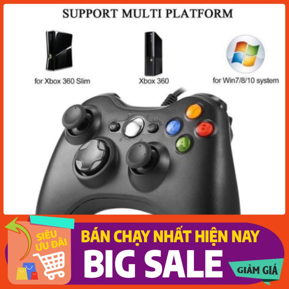 [FREE SHIP] 💥[CHÍNH HÃNG - BẢO HÀNH 1 NĂM  ]💥Tay Cầm Chơi Game Xbox 360 Hỗ trợ tất cả các thiệt bị Android , PC , PS3,