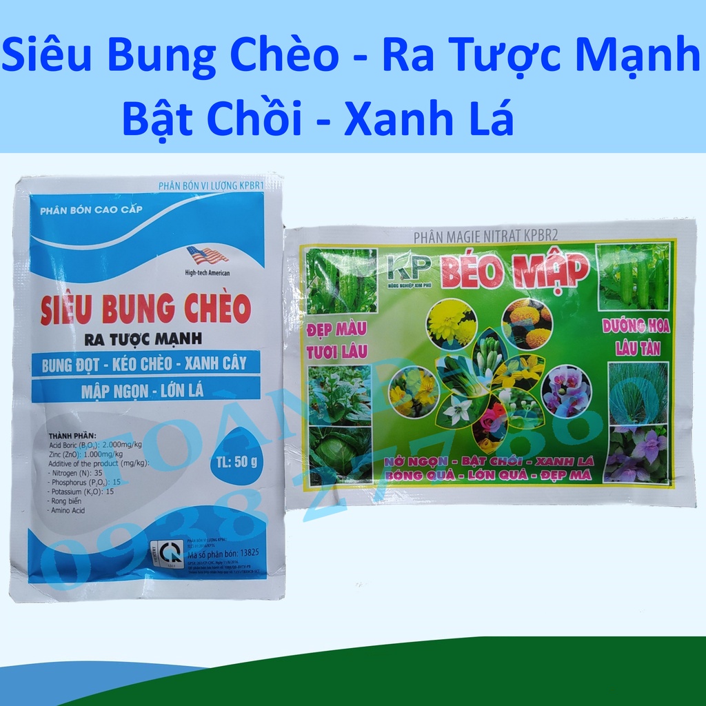 Phân Bón Siêu Bung Chèo - Béo Mập, Giúp Bung Đọt, Bật Chồi - Xanh Cây, Lớn Lá, dùng cho hoa kiểng, vạn thọ, rau màu...