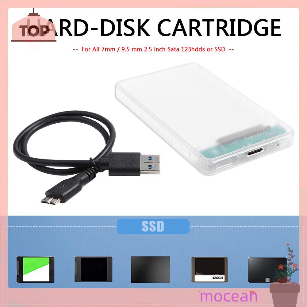 Hộp Đựng Ổ Cứng Trong Suốt Mocean 2.5 Inch Hdd Ssd Sata Iii Sang Usb 3.0