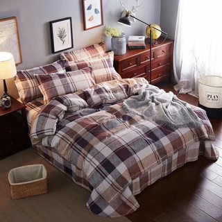 set chăn ga gối burberry