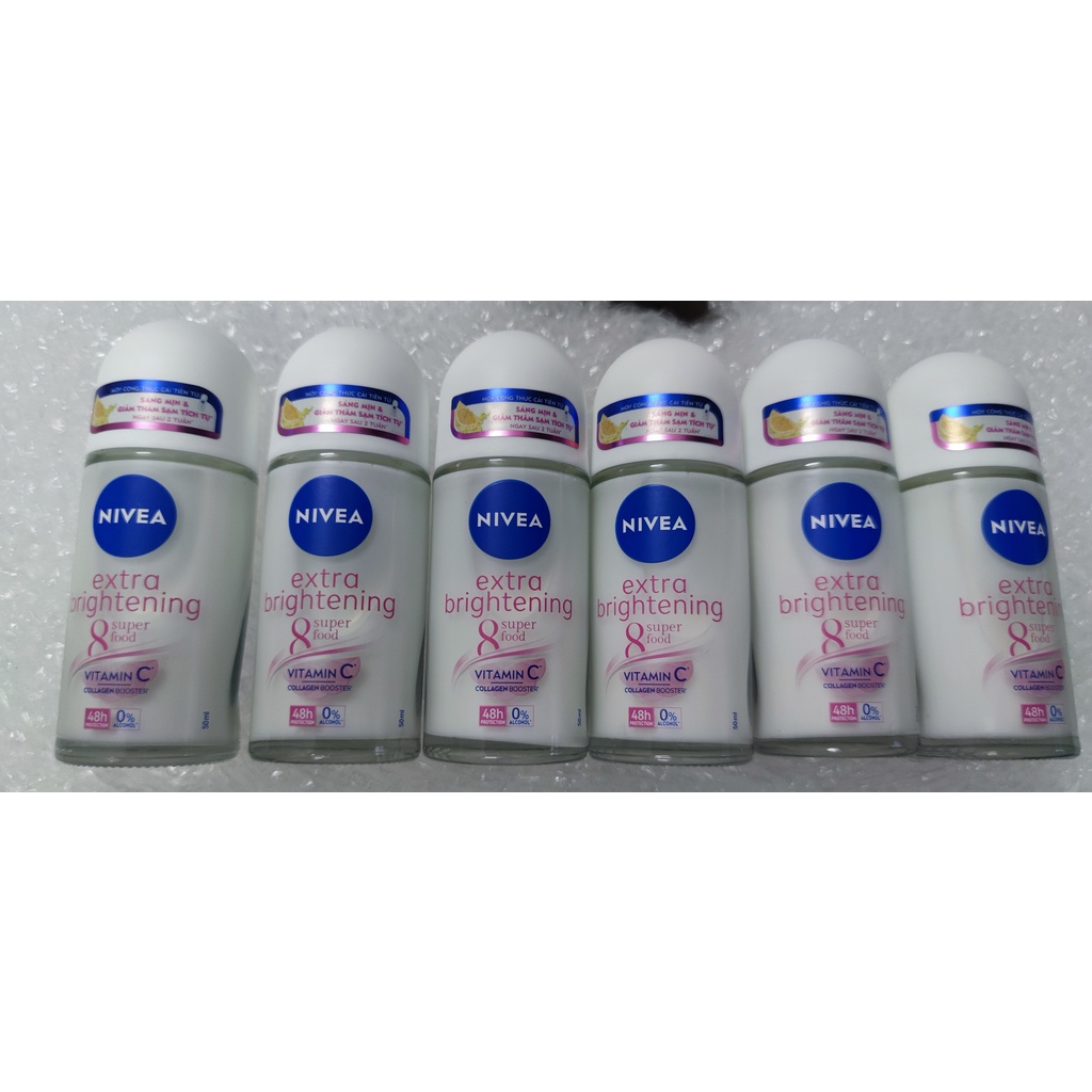 Lăn Khử Mùi Nivea Extra Brightening 50ml - SÁNG MỊN &amp; MỜ THÂM
