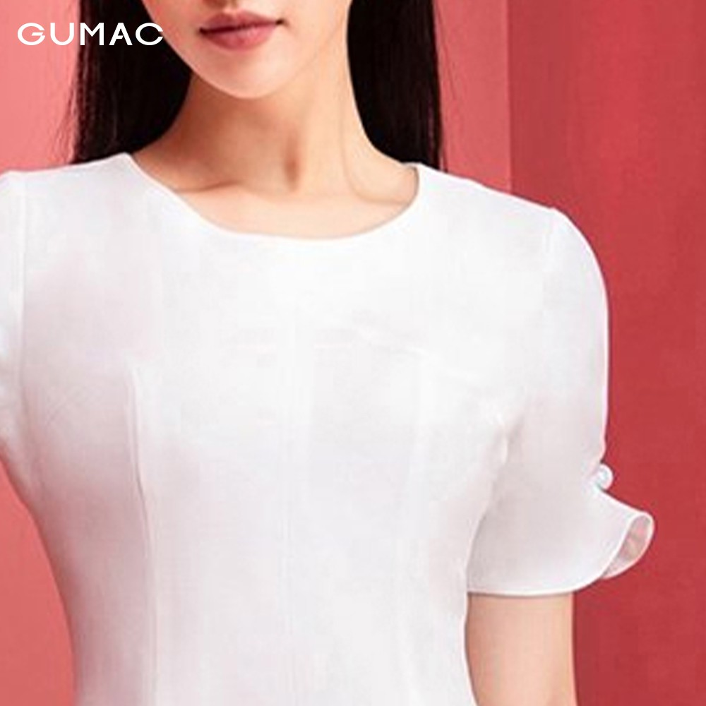 [Mã WAGU12 giảm 20% tối đa 50k đơn 150k] Đầm cúc tay trang trí GUMAC DA9247 | BigBuy360 - bigbuy360.vn