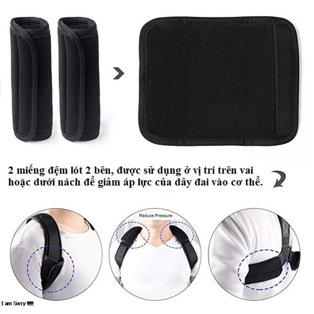 Đai chống gù lưng định hình vai cổ gáy chống cong vẹo cột sống Đai điều chỉnh tư thế lưng chất liệu cao cấp thoáng khí