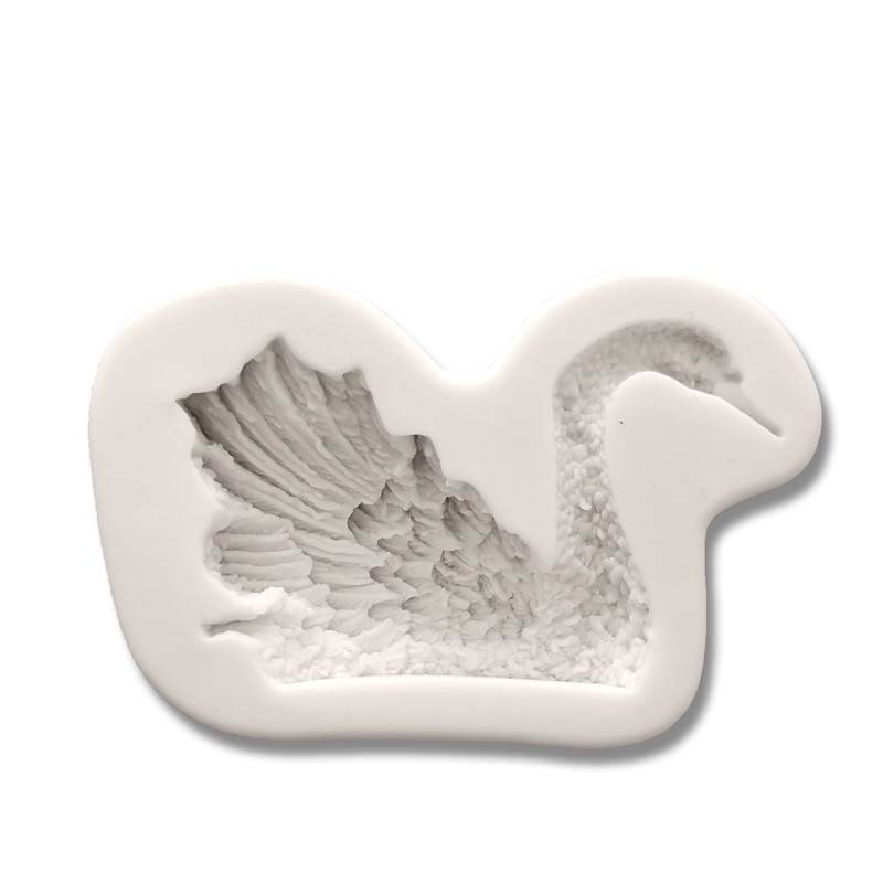 khuôn silicon thiên nga to trang trí bánh