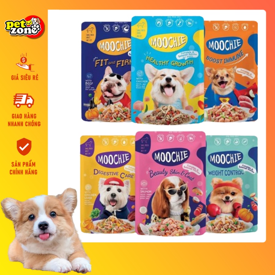 Thức ăn cho chó - Pate dinh dưỡng cho chó Moochie - Gói 85g